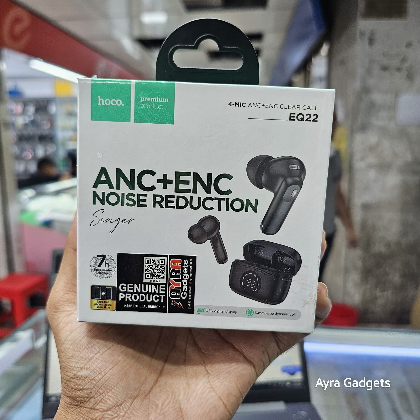 20260824_144313 Hoco EQ22 Singer True Wireless ANC+ENC Noise Reduction BT Earbuds - Image 1