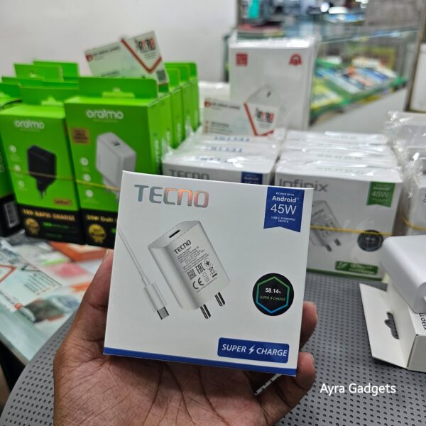 Tecno 45W Original Fast Charger Adapter